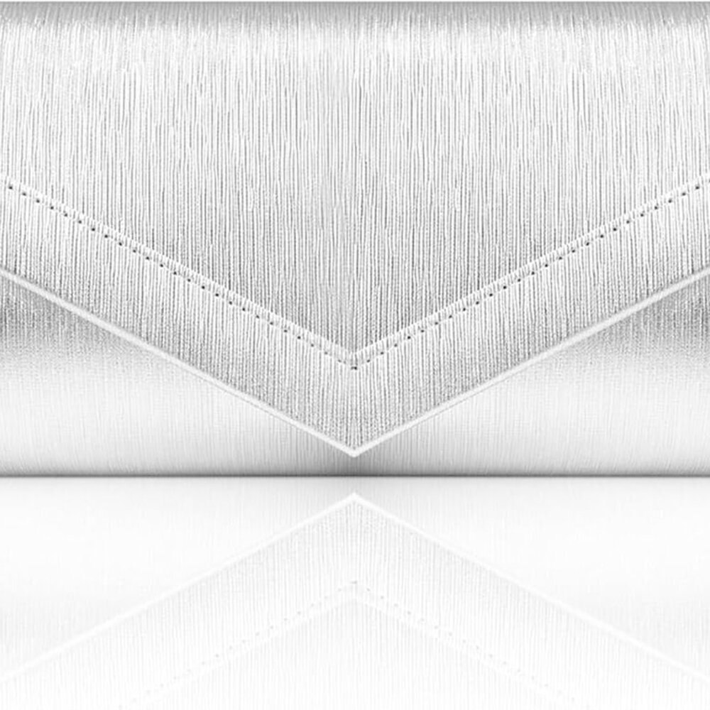 Women's Evening Handbags, Fashion Vegan Leather Envelope Clutch Purse &Chain for
